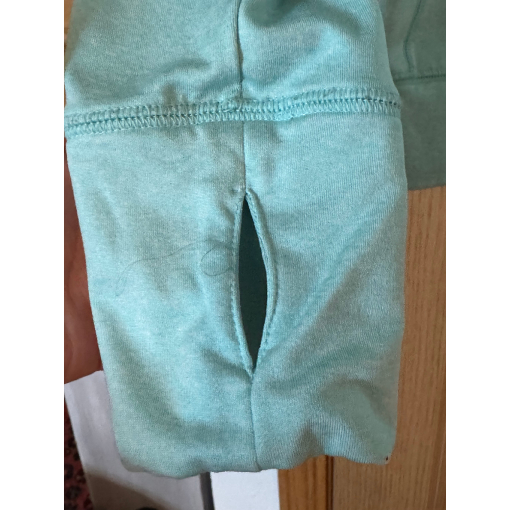 PINK-Turquoise and black quarter zip pullover. Small - Picture 2 of 7